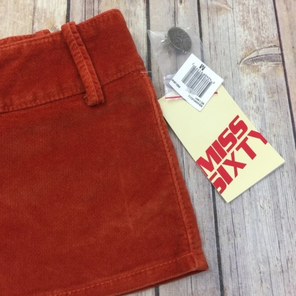 Miss Sixty Mini Skirt Velvet Embroidery Shorts NEW - Picture 3 of 8